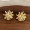 PANJBJ 925 Silver Bow Knot Earring for Women Texture Tassels Sweet Romantic Korean Jewelry Gift