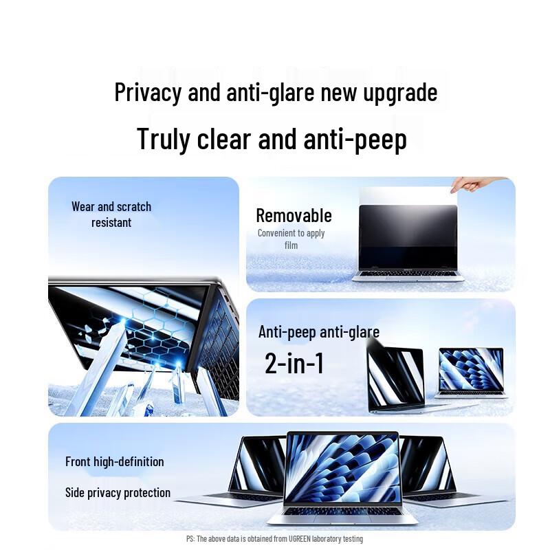 UGREEN 15.6-inch 16:9 Removable Laptop Anti-Peep Privacy Screen Filter