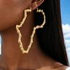 Bold Bamboo Joint Hoop Earrings: Trendy Cold Style Punk Ear Jewelry
