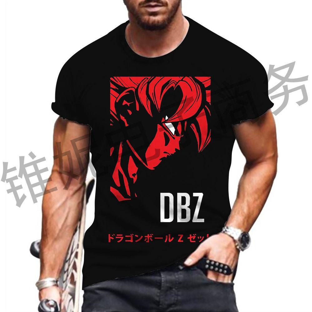 Dragon Ball Z 2024 Vegeta Men's T Shirt Goku Man Clothes Tops Cool Saiyan Short Sleeve Tee 110-6XL Summer GYM Harajuku T-shirt