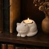 Practical Office Gift Cat Candle Holder Cartoon Lying Flower Pot for Succulents Kitten Desktop Ornament Home Decor Storage Jar Jar Creative Animal
