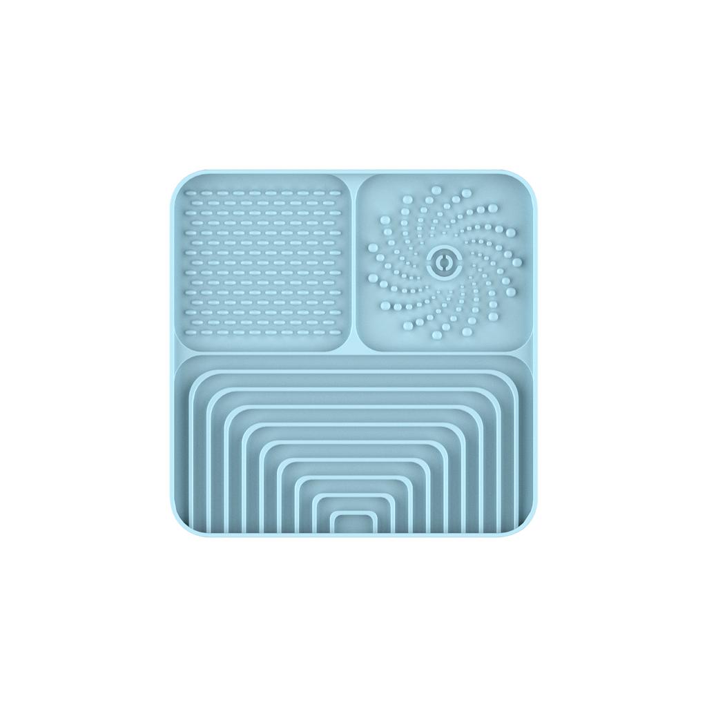 Silicone Pet Slow Feeder Lick with Strong Suction Cups - -Tip Square Dog Bowl