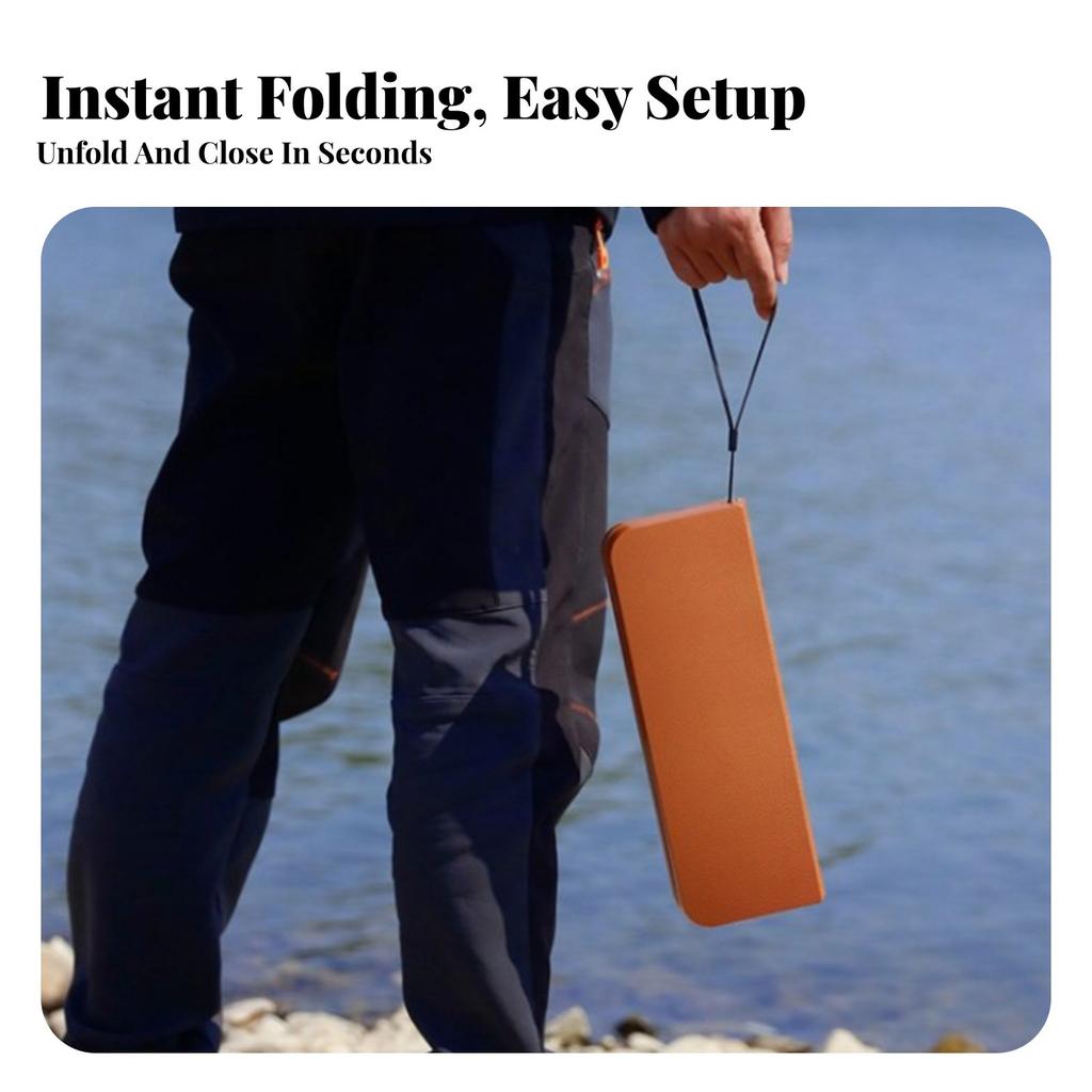 Mini Foldable Seat Lightweight Portable Stool Space-Saving Design Sturdyduty For Hikers Commuters Queuing Fishing Camping