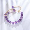 Natural Amethyst Bracelet  Bangles Women Fashion Jewelry Accessories Gift