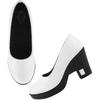 Sapatos de Salto Alto Branco Liso Shoetopia Para Mulheres e Meninas-Eu41