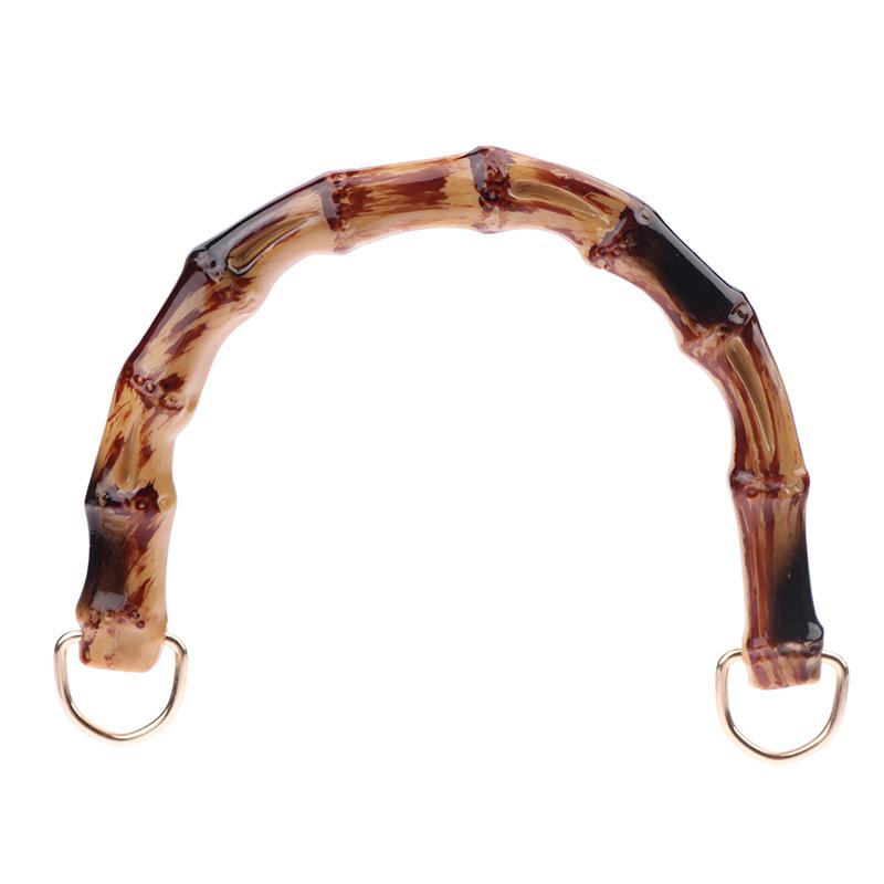 1Pc Gift Box Handle Bamboo Purse Handles Handbag Band Handle Shoulder Bag Strap Diy with Buckle Bag Accessories