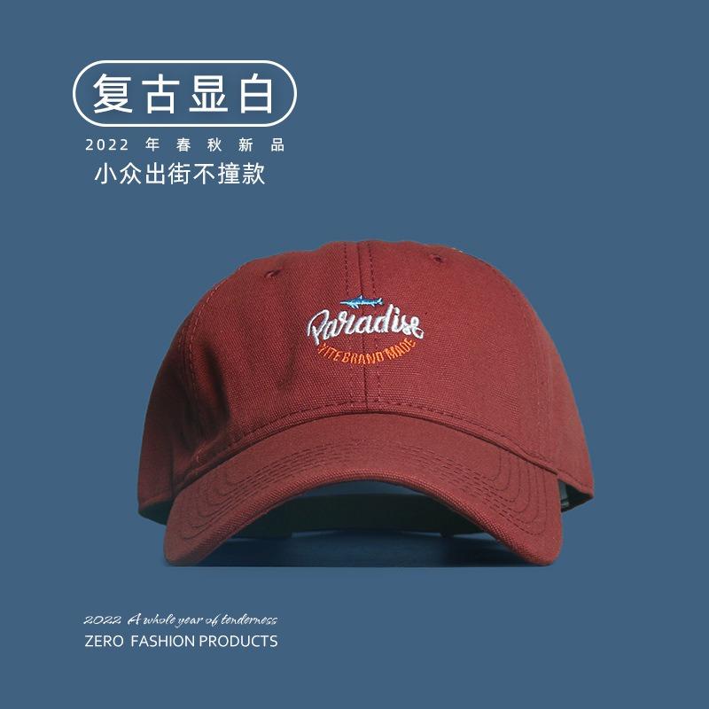 Retro baseball caps for men and women show their faces, soft top caps, summer Ins trendy brand caps, autumn and winter hat trends
