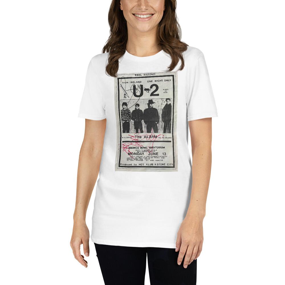 U2 War Tour at The Bronco Bowl Dallas Texas with Front and Back Print T-shirt S