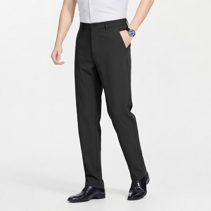 FIRS Men's Silk-Linen Blend Straight Leg Casual Pants