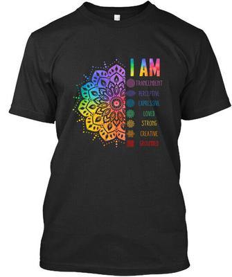 7 Chakras Je Suis Trancendant Perceptif T-shirt Premium Fabriqué aux États-Unis S-5XL T-shirt Unisexe