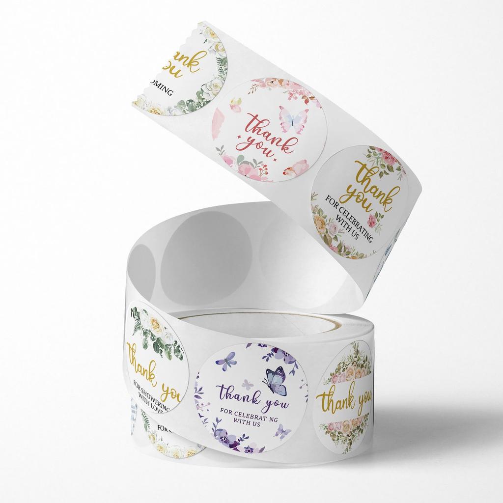 500pcs Stickers,Gratitude Labels for Events, Parties, Weddings, and Business Promotions,Adhesive Labels for Favors and Packaging