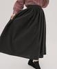 Chikita Cotton Shirred Flare Skirt Deep Brown 250808Db
