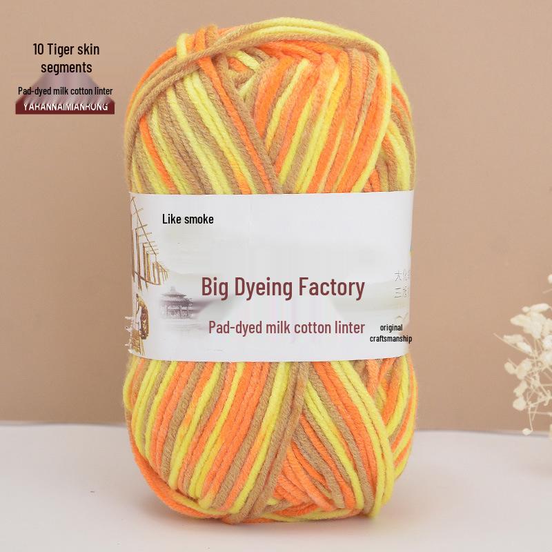 Gradient-Dyed Baby Velvet Cotton Yarn for Crochet and Knitting