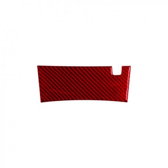 Red Carbon Fiber Interior Central Armrest Lower Cover Trim For Honda Accord