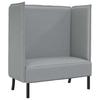 High Back Sofa 101 Cm Light Grey Fabric