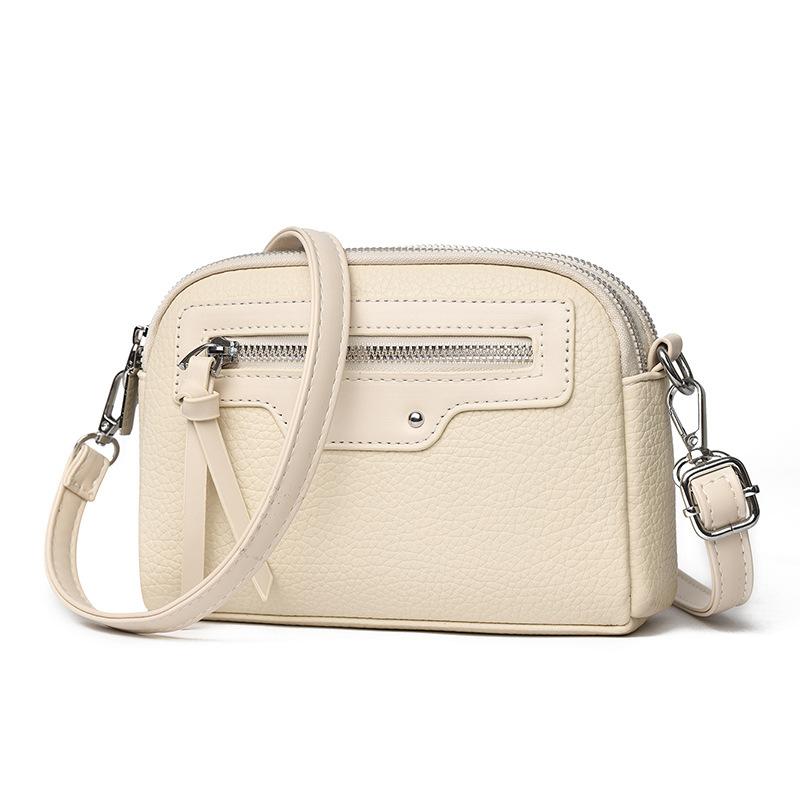 Mobile Phone Bag Women's New Summer Casual Versatile Portable Small Bag Fashionable and Simple Multi-layer Shoulder Messenger Bag