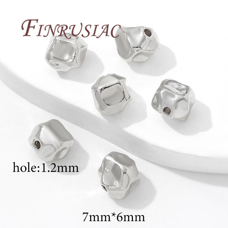 7мм*6мм Неправильные Разделительные Бусины Позолоченные 18K Разделитель Для Бусин, Браслетов&Ожерелий Аксессуары, Разделители Бусин 5 pcs