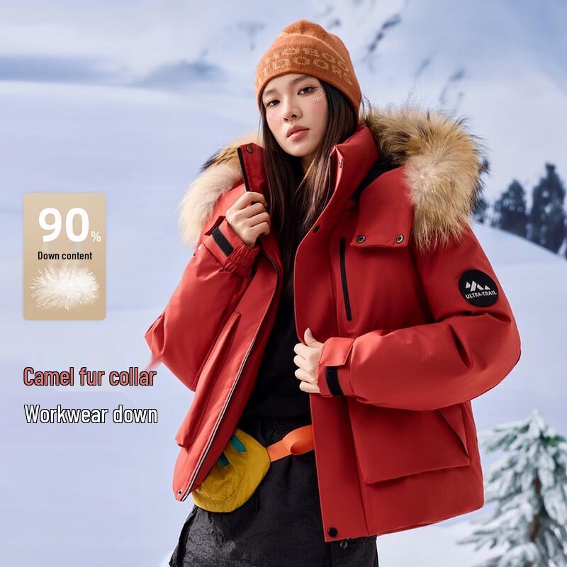 

Xue Zhong Fei Unisex Winter Fur Collar Utility Down Jacket L (175/92A)