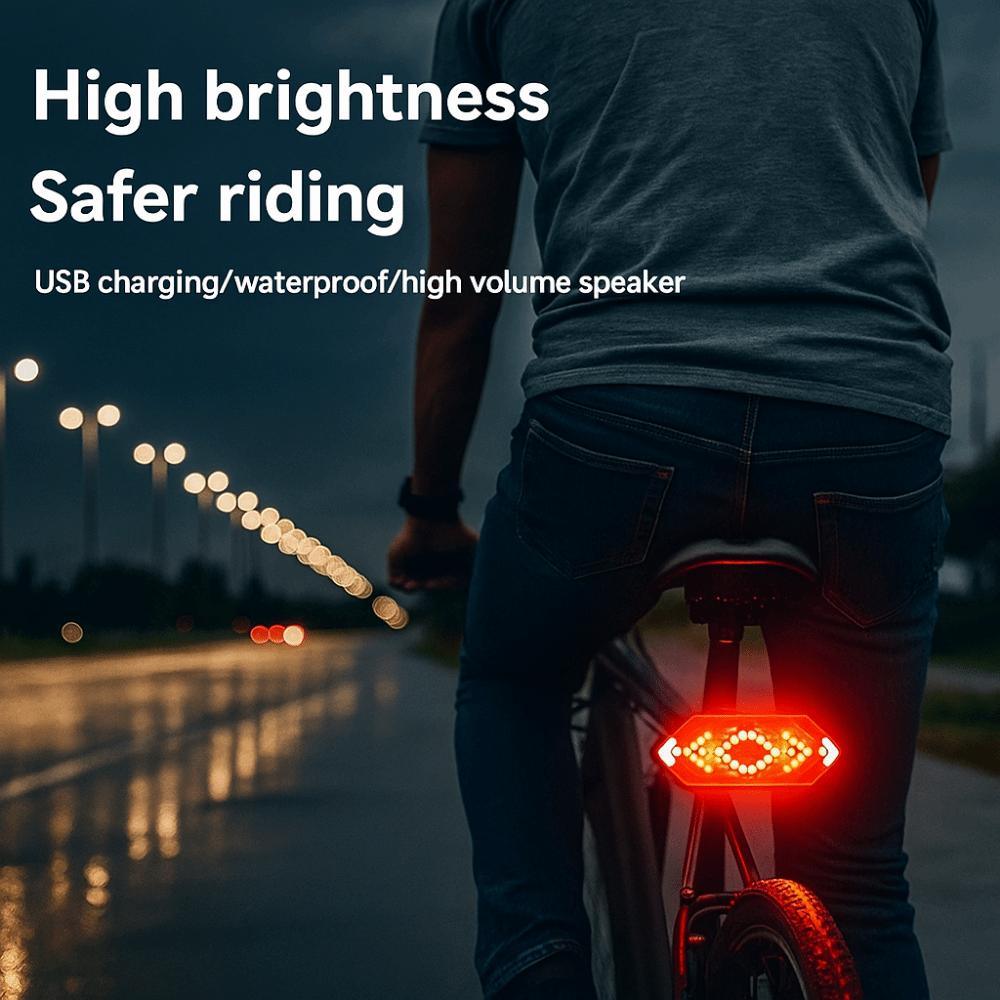 Turn Signal Function Bike Tail Lights Electric Scooter Rear Light Personal Transportation