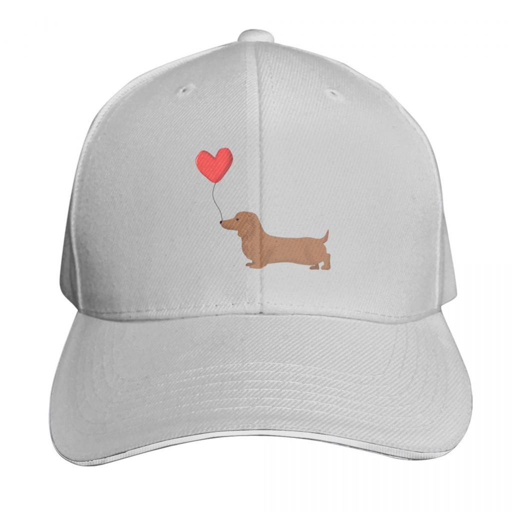 Sausage Dog Holding a Balloon Baseball Cap Christmas Hat Golf Wear Brand Unisex Cap Hiking Hat Unisexs Hats Womens