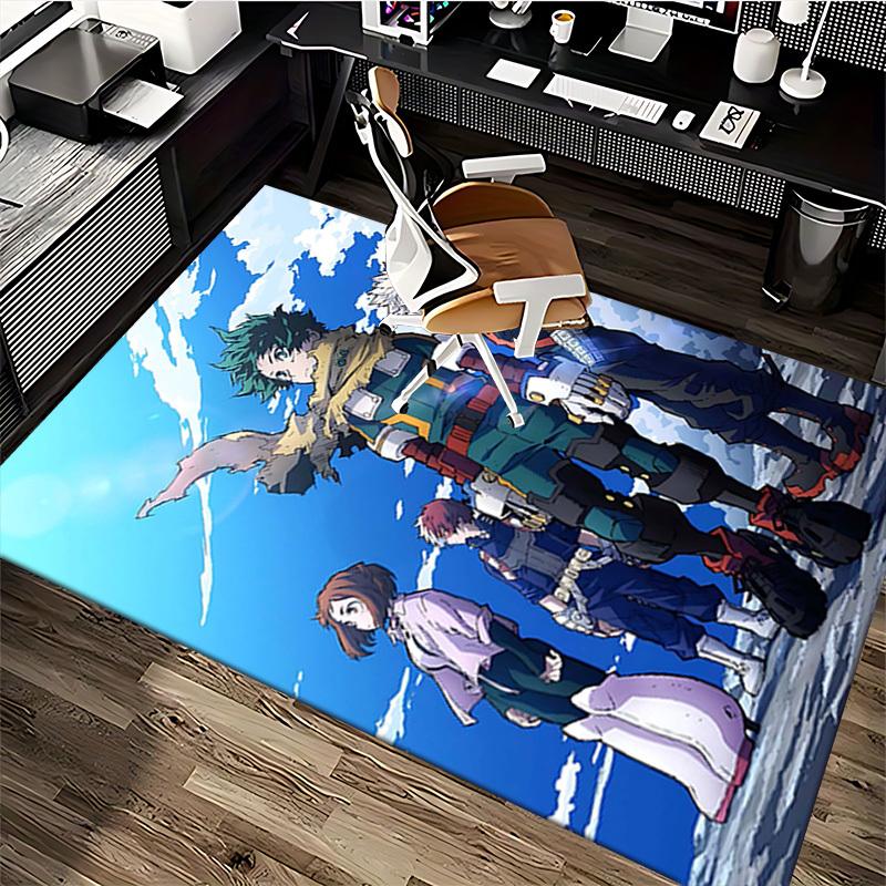 1pc My Hero Academia Midoriya Izuku Chair Mat - Anime Cartoon Design Office Desk Pad, Non-Slip Carpet for Home Decor, Suitable for All Seasons.T001