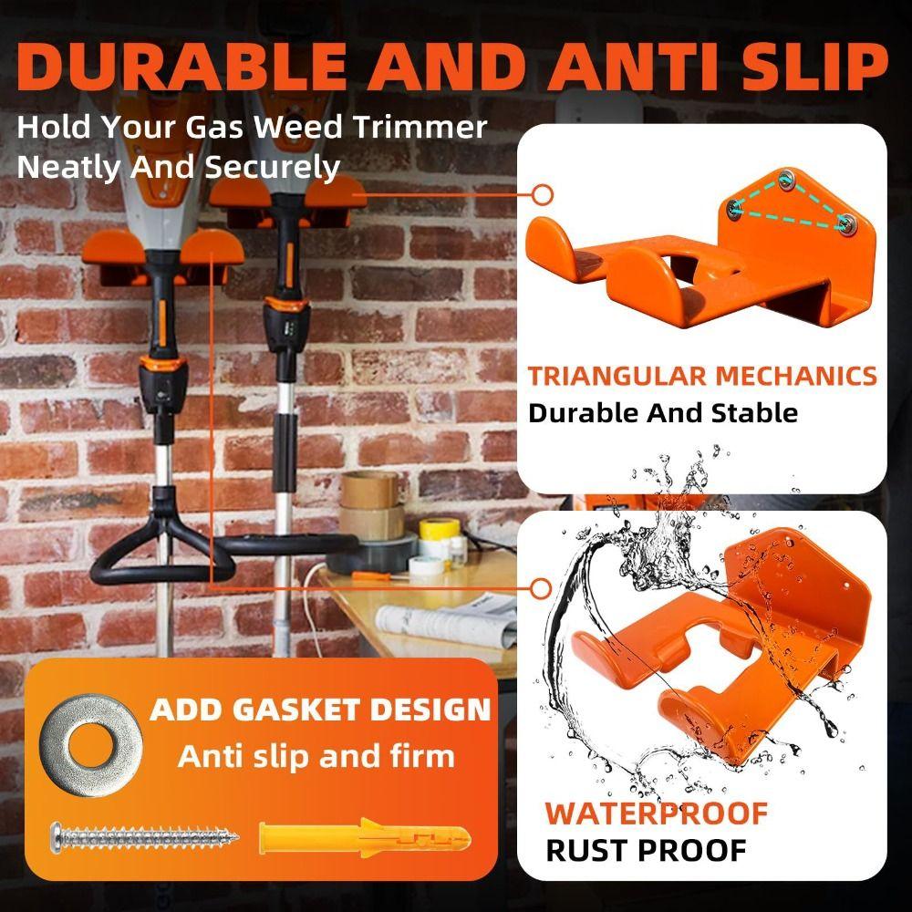 New Wall Mounted Trimmer Rack Heavy Duty Iron Lawn Mower Rack Universal Replacement Garage Storage Hanger for Garage Organizer