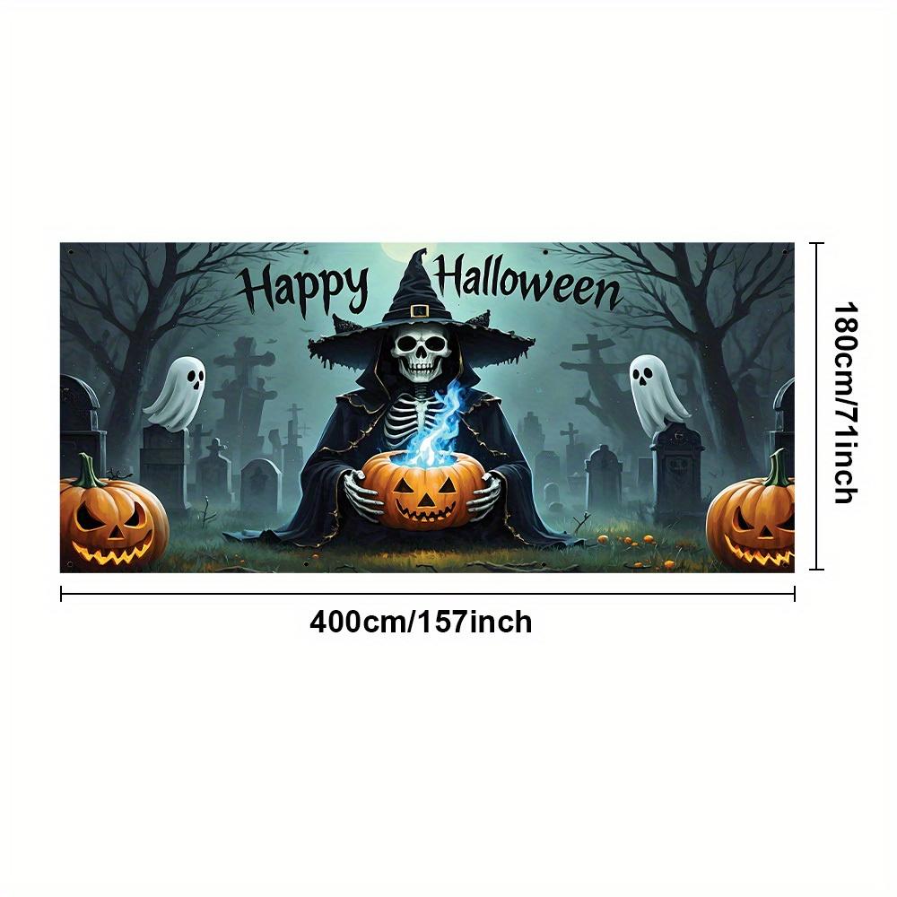 2D Flat, 2D Door Banner, 2D Flat Halloween Garage Door Banner