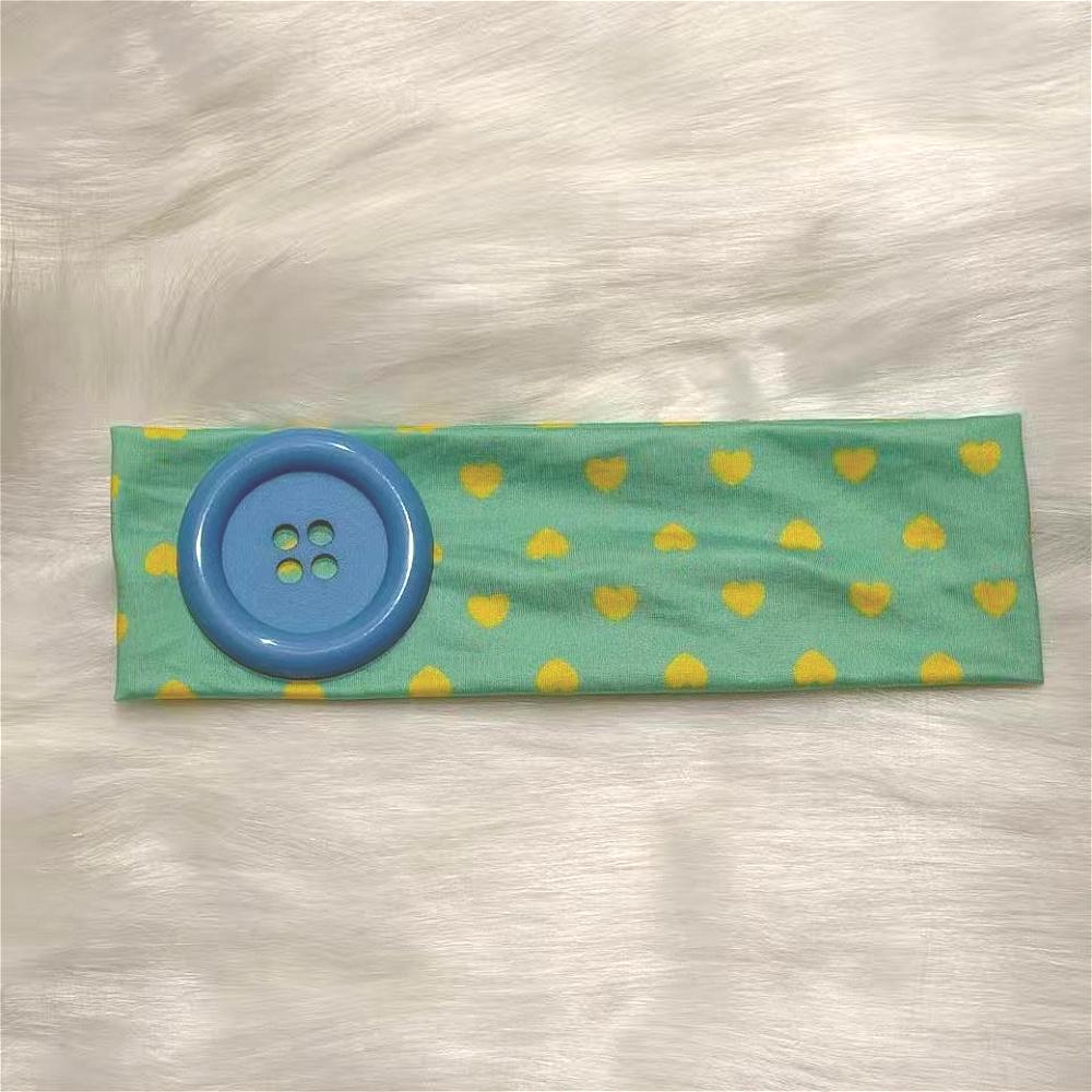 Y2K Subculture Large button polka dot headband photography dressing yoga Going out on the Street INS decoration accessories