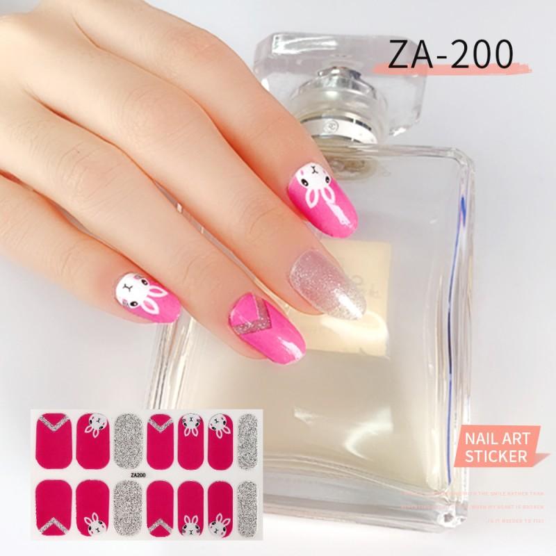 ZA Nail Sticker Full Nail Patch Nail Varnish Film Hand Nail Sticker Nail Tool Long-lasting Waterproof
