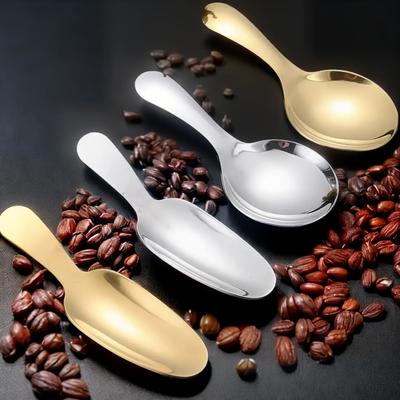 4 Stück Edelstahl Dessertlöffel, Kurzer Griff Kaffeelöffel Mini Teelöffel für kleine Gläser, Zucker.