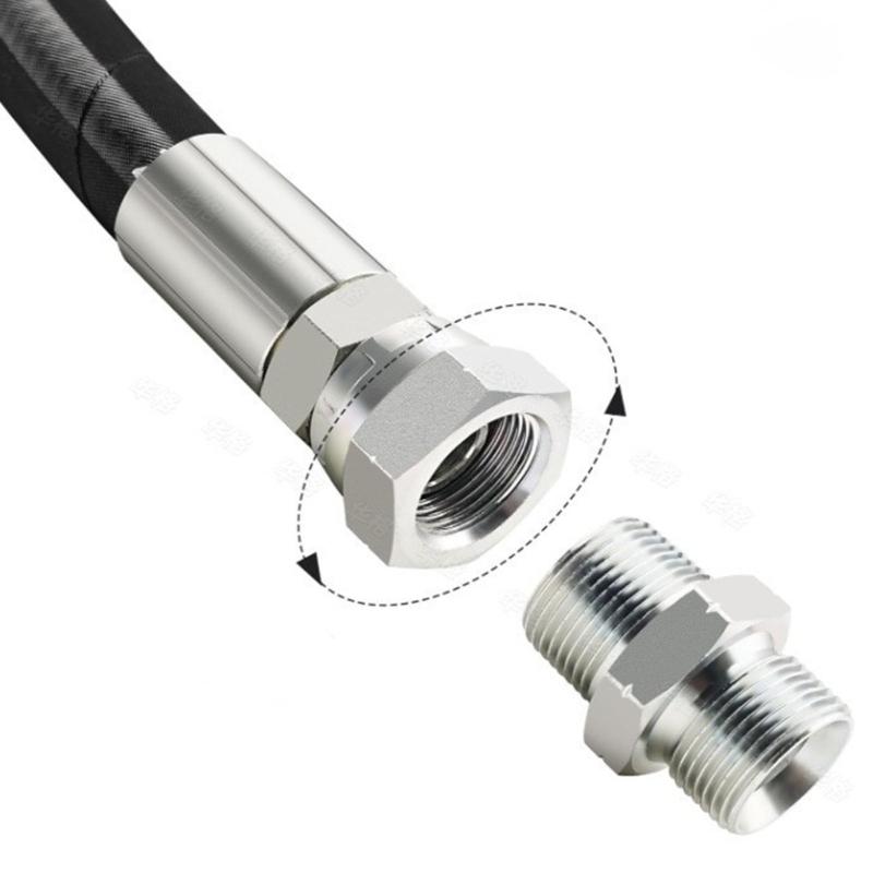 Industrial Grade 1/2 Inch NPT Compressor Jumper Hose with High Pressure & Temperature Resistance for Air Systems