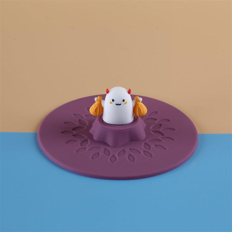 Silicone Cup Lid - Food-grade Tree Stump, Transparent Large Diamond, Multiple Styles, Cute Cartoon Design