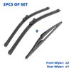 For Peugeot 308 308SW T9 SW Estate 2014-2020 24"+18"+12" Front Rear Wiper Blades Windshield Windscreen Window Cutter Accessories