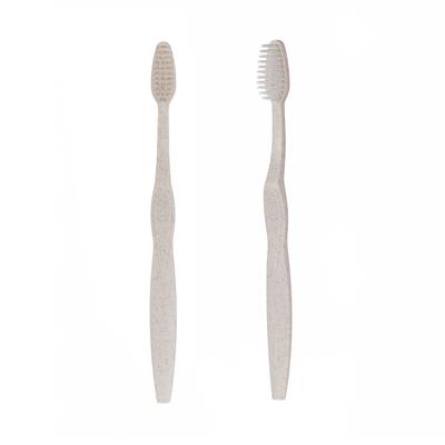Straw Wheat Handle Toothbrush Eco Friendly Customized Logo Hotel Toothbrush Travel Tooth Brush