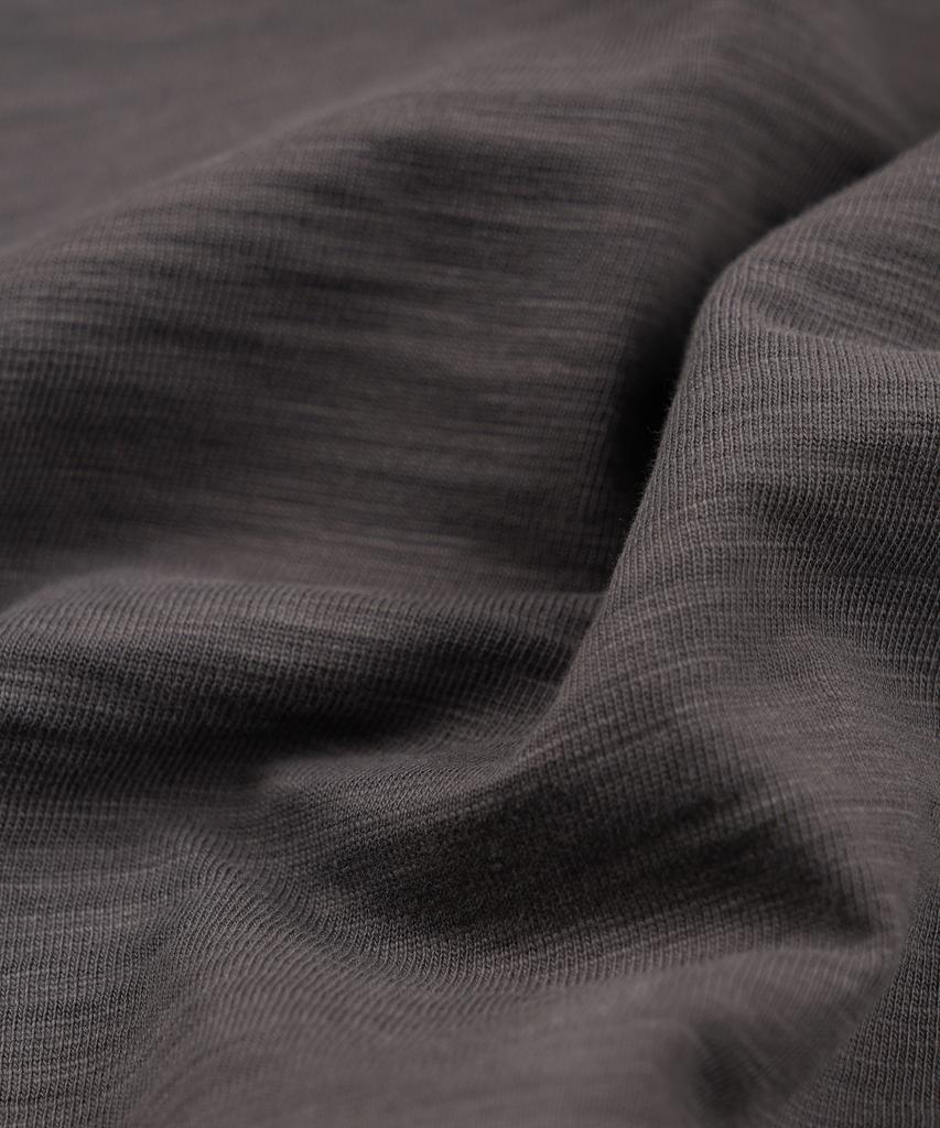 FRIZMWORKS Slub Henley Neck L/S Tee _ Charcoal