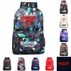 A102 Stranger Things Oxford Cloth Backpack With Candy Colors Waterproof And Durable Ideal For Teenagers And Travelers Characters)