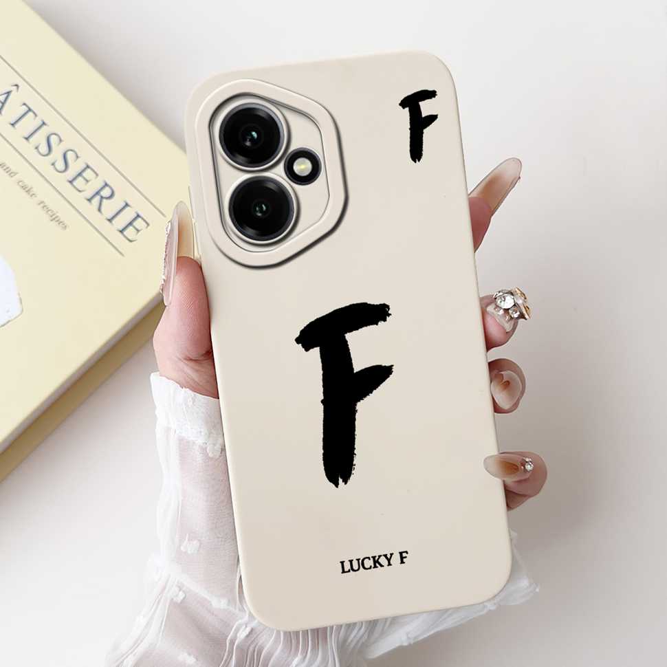 For Honor 400 5G 6.55" Case Fashion Lucky Letters A-Z Soft Silicone Cover For Huawei Honor400 5G DNY-NX9 Phone Shell Bumper