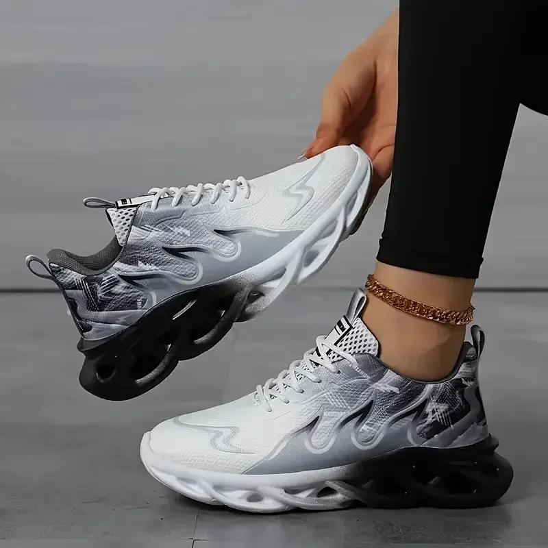 Womens Ladies Walking Tennis Shoes Slip On Lightweight Casual Running Sneakers Soft Sole Trainers De Mujer