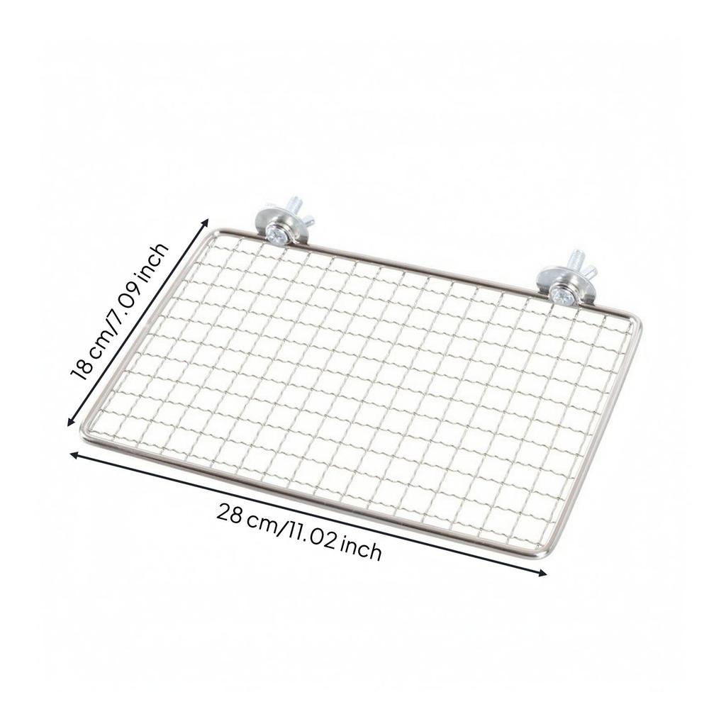 Bird Cage Mesh Platform Sturdy Perch Space-Saving