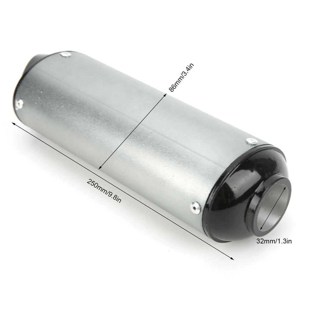 1.3in Exhaust Pipe Muffler Silencer Fit for 90cc 110cc 125cc 150cc 160cc ATV Pit Bike Motorcycle