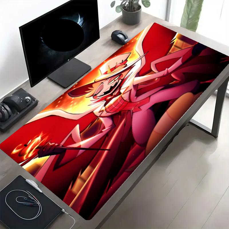 Hazbin Hotel Print Mouse Pad, Anti‑Slip Desktop keyboard Mat, for PC Laptop Gaming Working Daily Use, Cool Festival Birthday Gift