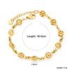 Trendy Hip-hop New Goth Unisex Fashion Bracelet Unique and Creative Irregular Stainless Steel Gold-plated Design Punk Style Gift