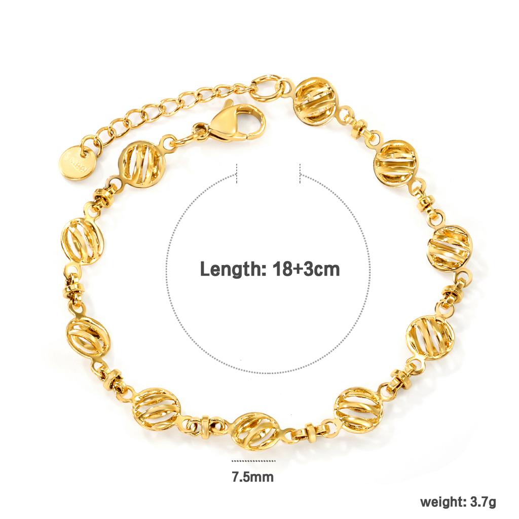 Trendy Hip-hop New Goth Unisex Fashion Bracelet Unique and Creative Irregular Stainless Steel Gold-plated Design Punk Style Gift