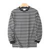 Foreign Trade Export Cut-Label Surplus Double-Sided Yarn-Dyed Striped Long-Sleeve T-Shirt for Men, Autumn Loose Casual Round-Neck Base Shirt