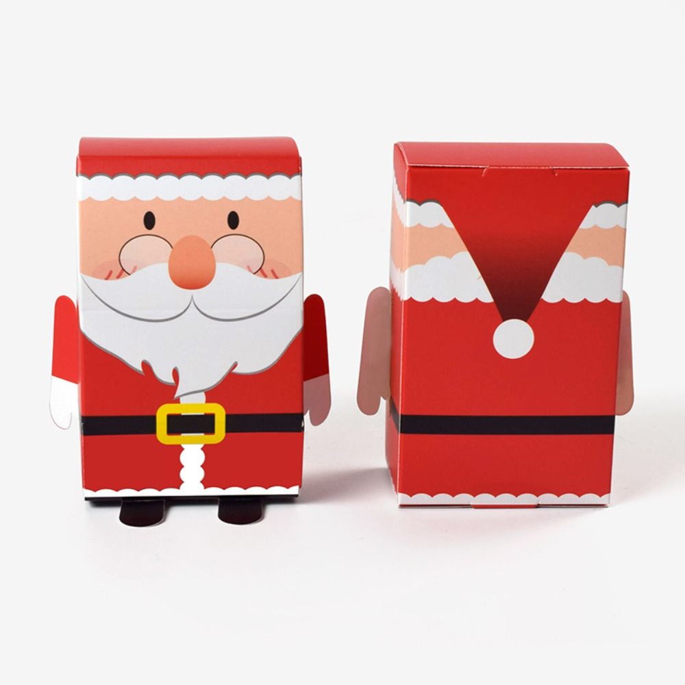 

10 шт. новинка рождественская коробка конфет печенье бумажные подарочные коробки конфеты/закуски/шоколад упаковка Santa Claus 10 Pcs
