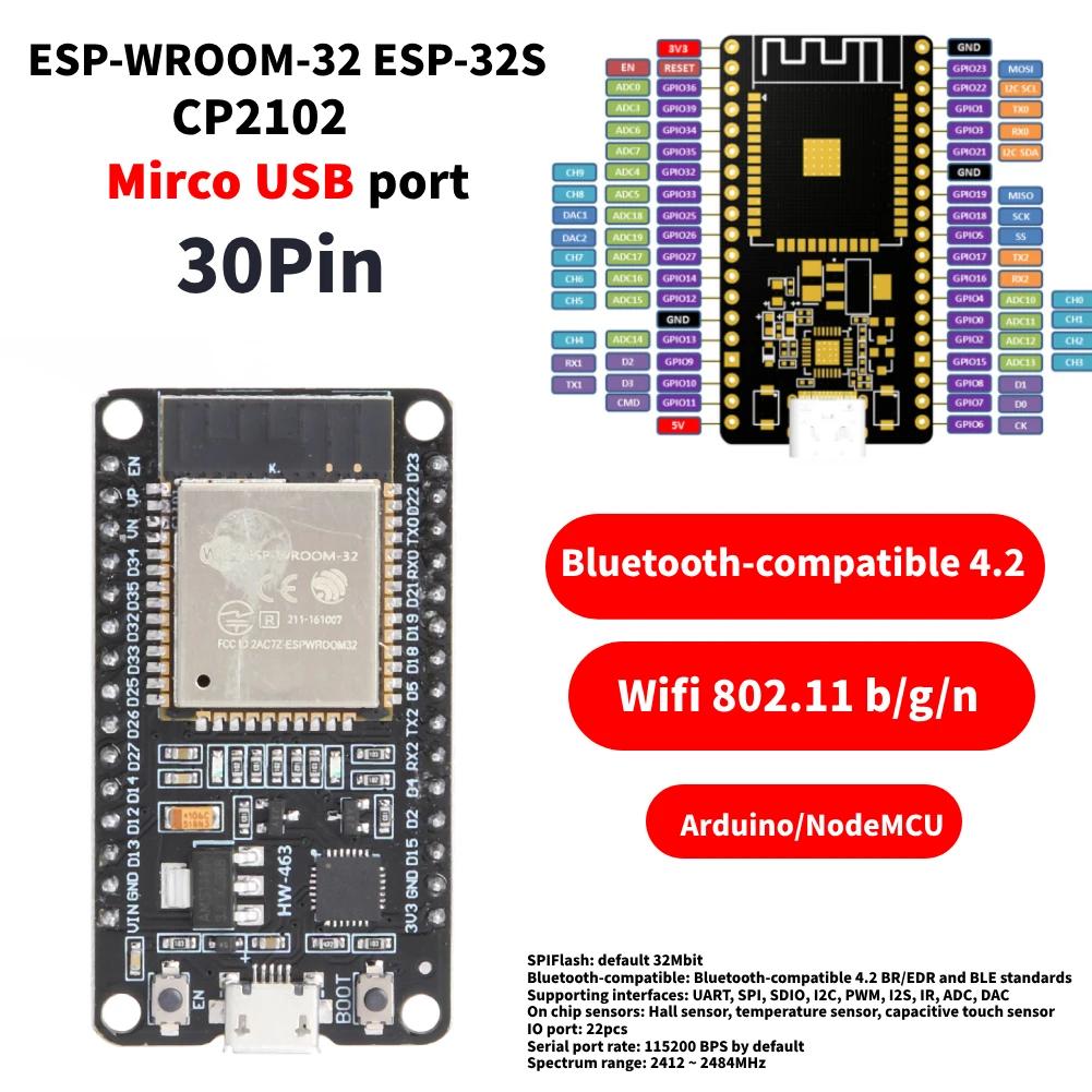 ESP32 Development Board WiFi+Bluetooth-compatible Ultra-Low Power Consumption Dual Core TYPE-C ESP-32 Development Modul
