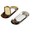 Stainless Steel Gold Tray Cosmetic Nail Art Tools Storage Dish Hotel Serving Tray For Dessert Cake Snack Towel Jewelry Organizer