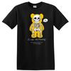 Skeleton Bear Be Happy T Shirt Cute Funny Graphic Tee for Halloween Gift