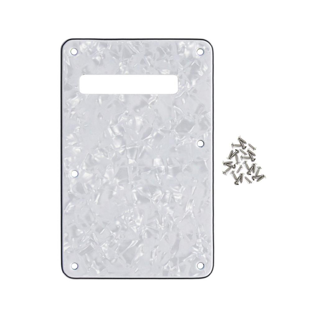 FLEOR 1pc ST Guitar Pickguard Tremolo Cavity Cover Guitar Back Plate Backplate with Screws for FD ST