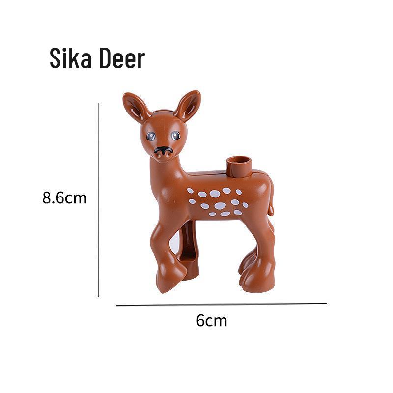 Compatible Large Bricks: Animal Accessories & Educational Building Blocks for Children - Ocean & Forest Themes